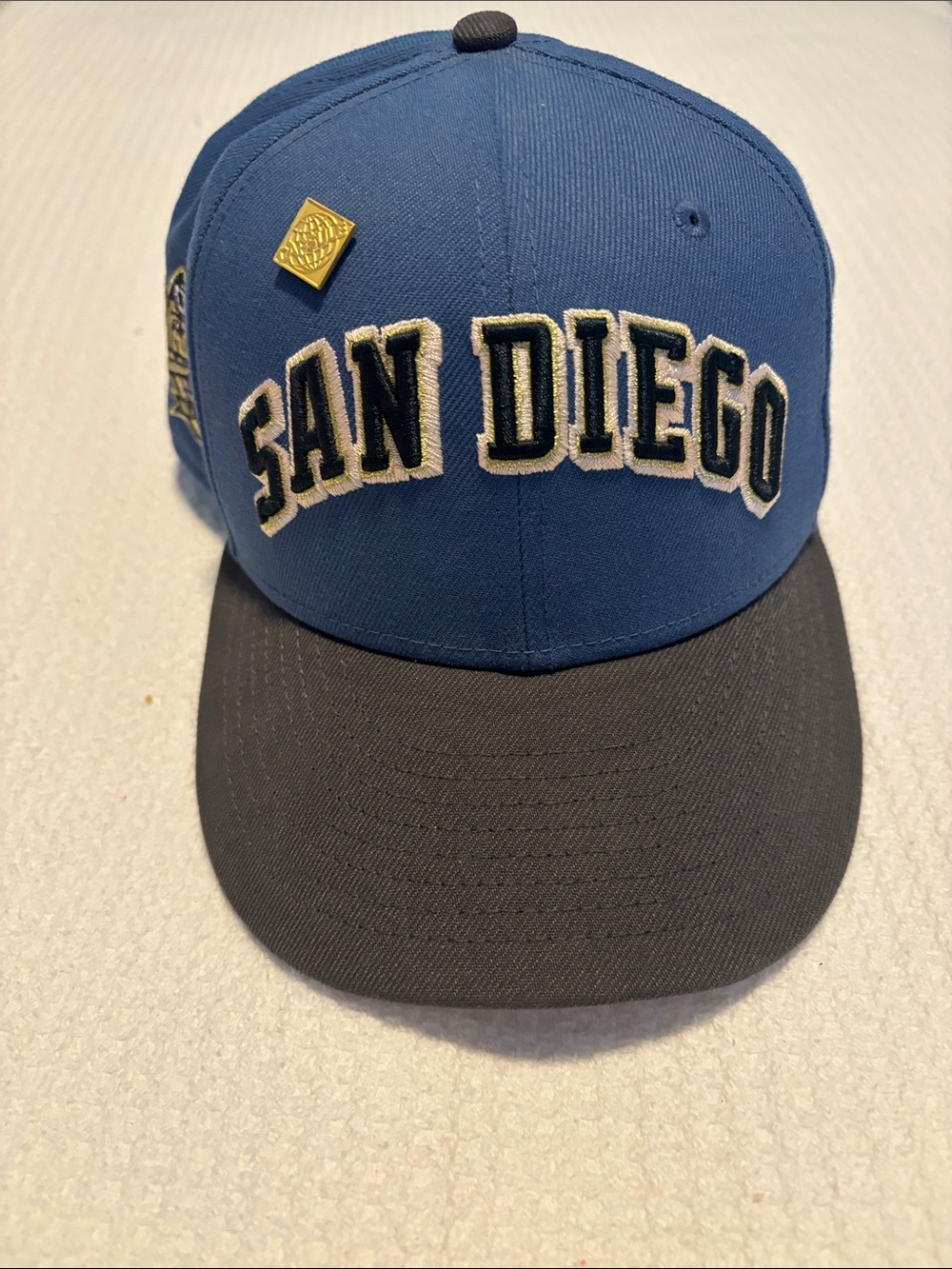 New Era Cooperstown Baseball Cap with World Series Patch & Gold Pin